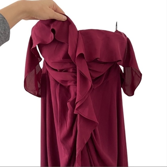 CITY CHIC Va Va Voom Dress In Garnet - Picture 6 of 9